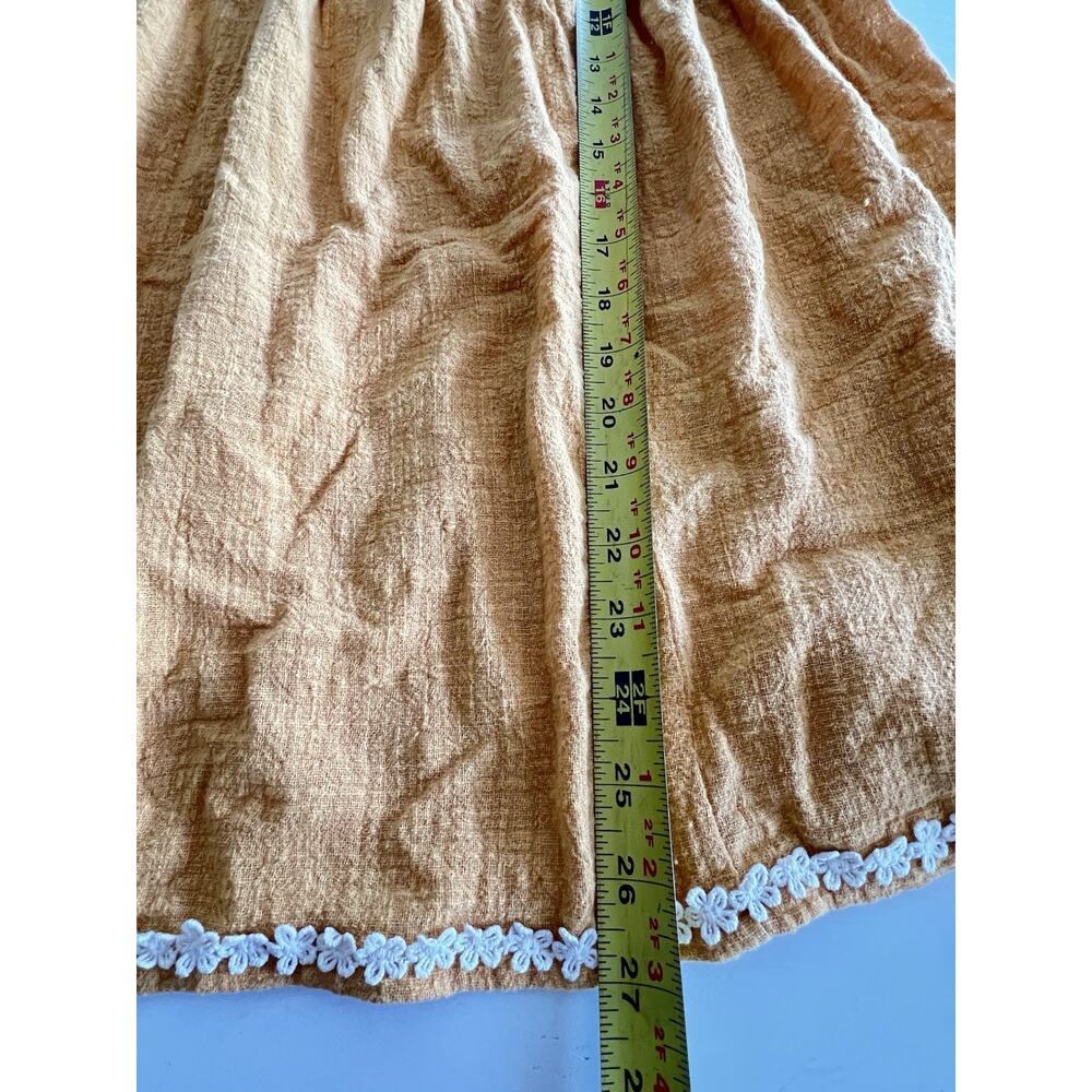 Umgee Top Size Large Floral Embroidery Lace Mustard Yellow Daisies Boho Festival - Picture 9 of 11